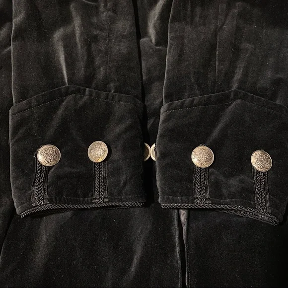SOLD! RARE Jimi Hendrix Black Velvet Pirate Frock Coat Rock & Roll Religion Sz S - Picture 10 of 12